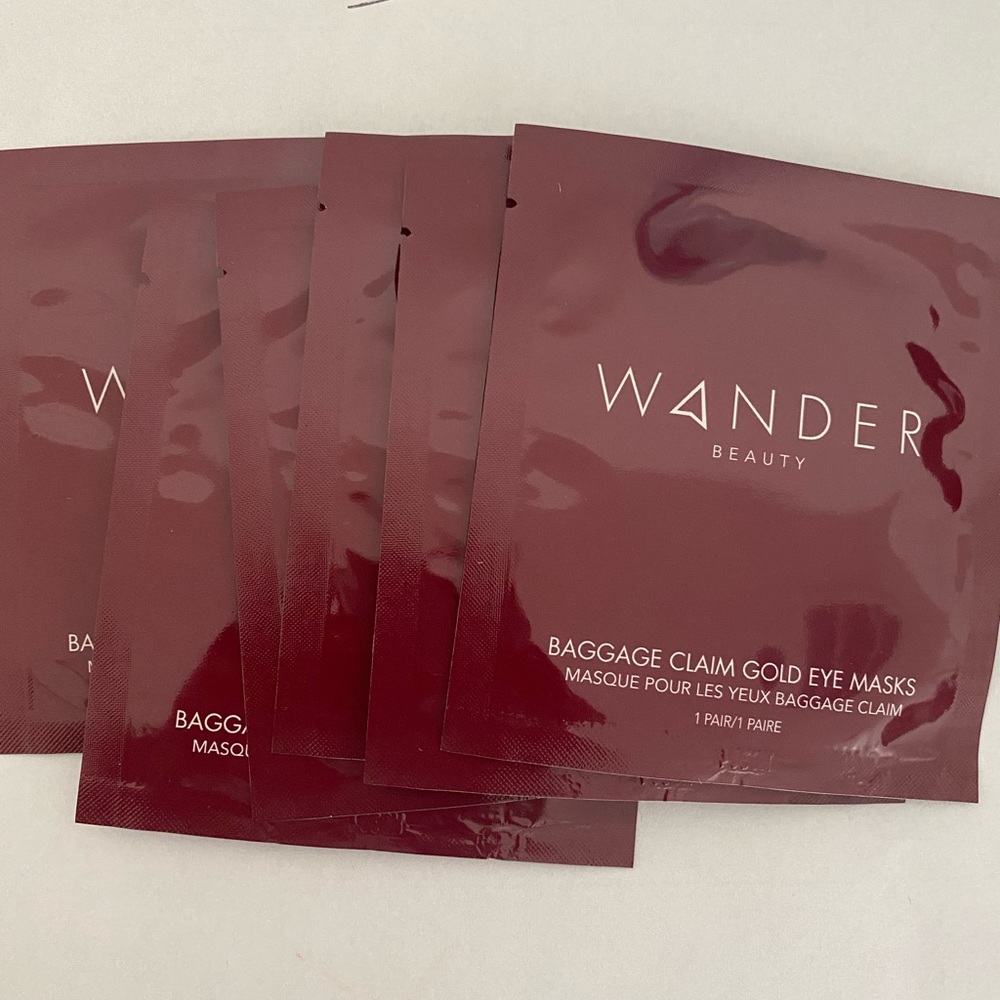 SOLD - Wander Beauty Baggage Claim Gold Eye Masks